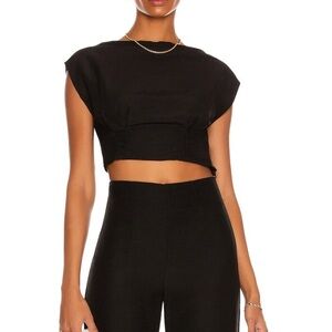 St. Agni Alba Black Women's Crop Top